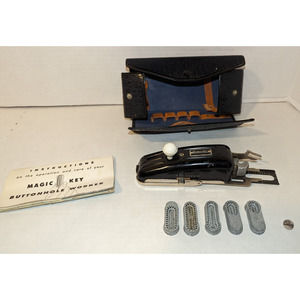 Vintage Magic Key Sewing Machine Attach Maker Buttonholer Case Tools